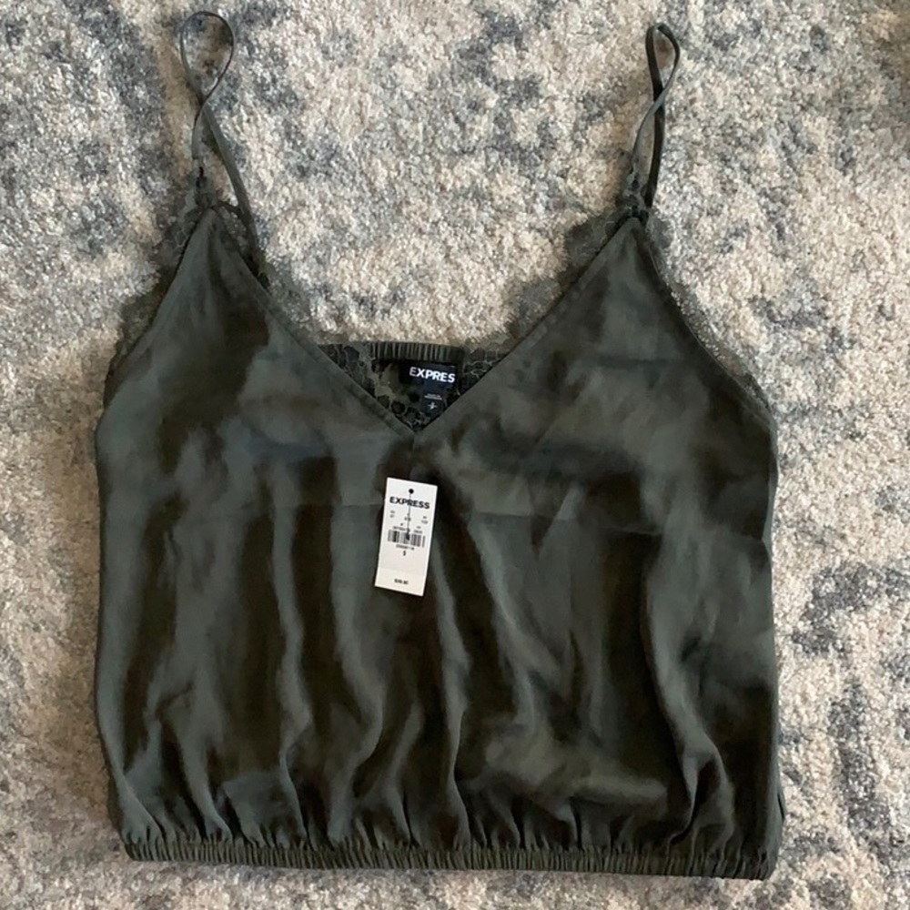 Lace Banded Bottom Cropped Cami